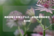 揭秘荣耀王者鬼谷子玩法，战场幕后神秘掌控者攻略