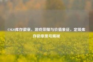 CSGO库存徽章，游戏荣耀与价值象征，定级库存勋章黑号揭秘