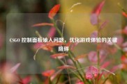 CSGO 控制面板输入问题，优化游戏体验的关键阻碍