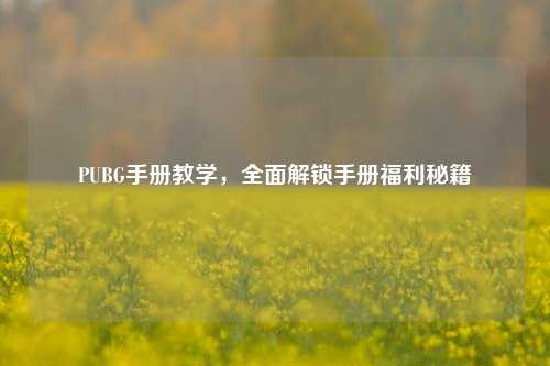 PUBG手册教学,全面解锁手册福利秘籍