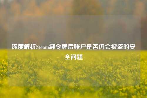 深度解析Steam绑令牌后账户是否仍会被盗的安全问题