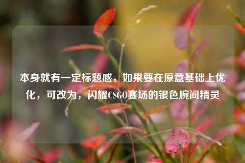 本身就有一定标题感，如果要在原意基础上优化，可改为，闪耀CSGO赛场的银色腕间精灵