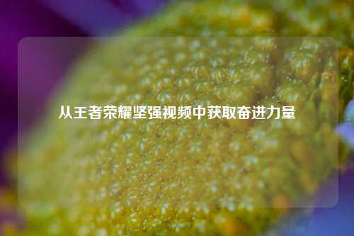 从王者荣耀坚强视频中获取奋进力量