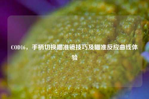 COD16，手柄切换瞄准镜技巧及瞄准反应曲线体验
