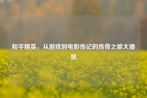 和平精英,从游戏到电影传记的传奇之旅大播放