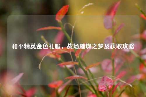 和平精英金色礼服,战场璀璨之梦及获取攻略