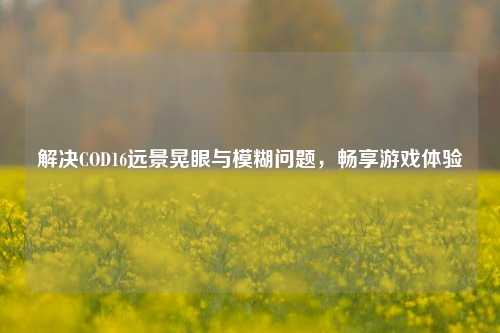 解决COD16远景晃眼与模糊问题,畅享游戏体验