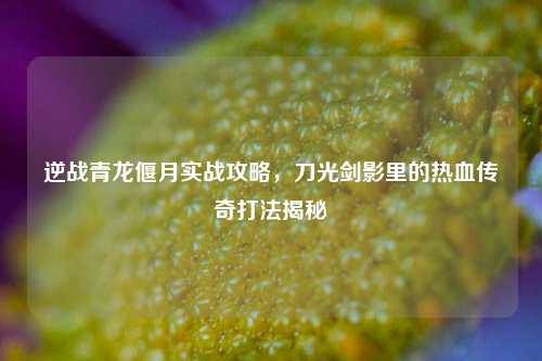 逆战青龙偃月实战攻略,刀光剑影里的热血传奇打法揭秘