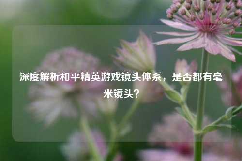 深度解析和平精英游戏镜头体系,是否都有毫米镜头?