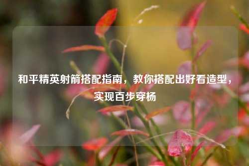 和平精英射箭搭配指南,教你搭配出好看造型,实现百步穿杨