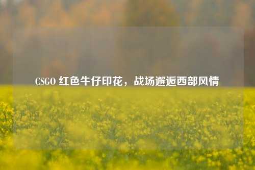 CSGO 红色牛仔印花,战场邂逅西部风情