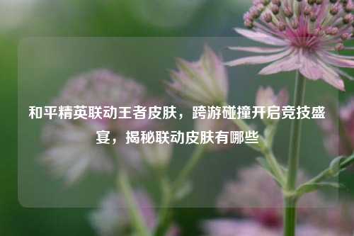 和平精英联动王者皮肤，跨游碰撞开启竞技盛宴，揭秘联动皮肤有哪些